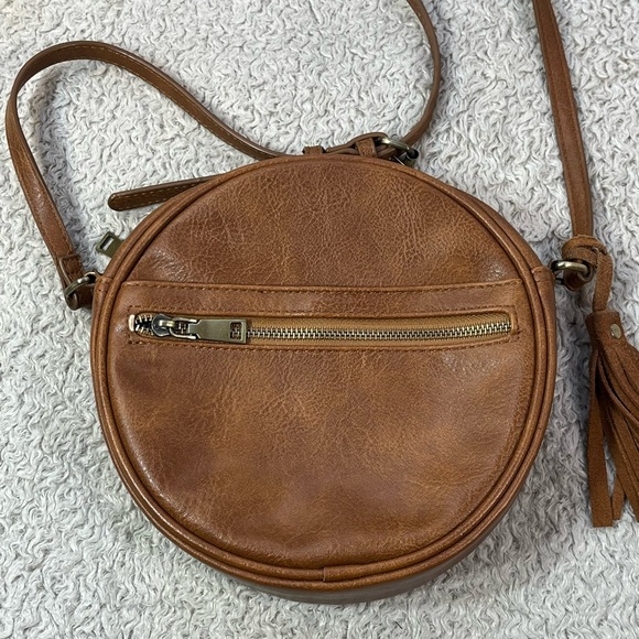 Antik Kraft Handbags - Antic Kraft Circle Leather Shoulder Crossbody Bag